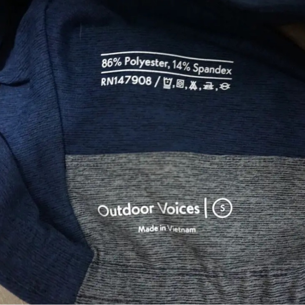 Outdoor Voices Warmup Legging and Venus Crop Bra Top Navy Graphite Set S/M - Picture 10 of 11